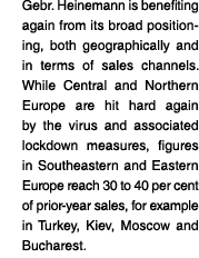 Gebr  Heinemann is benefiting again from its broad positioning, both geographically and in terms of sales channels  W   