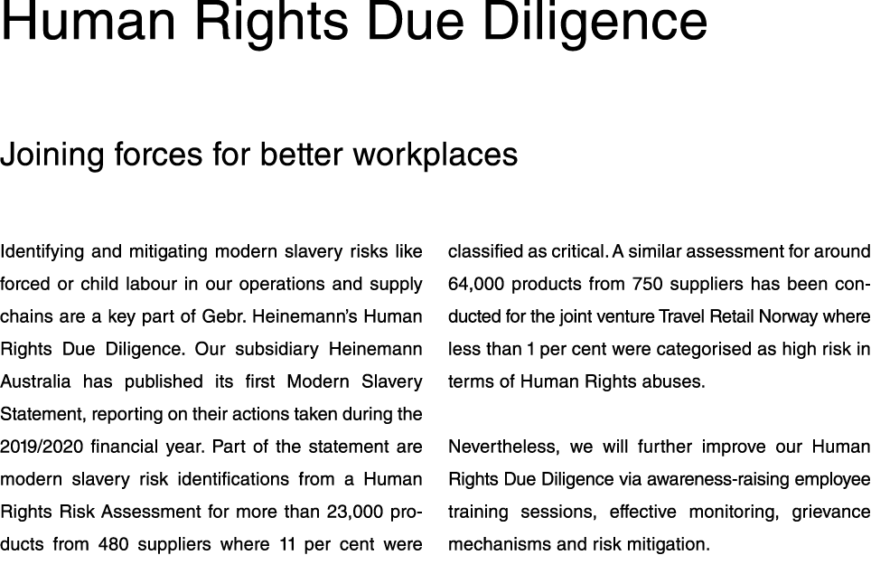 Human Rights Due Diligence Joining forces for better workplaces Identifying and mitigating modern slavery risks like    