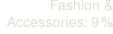 Fashion & Accessories: 9 %